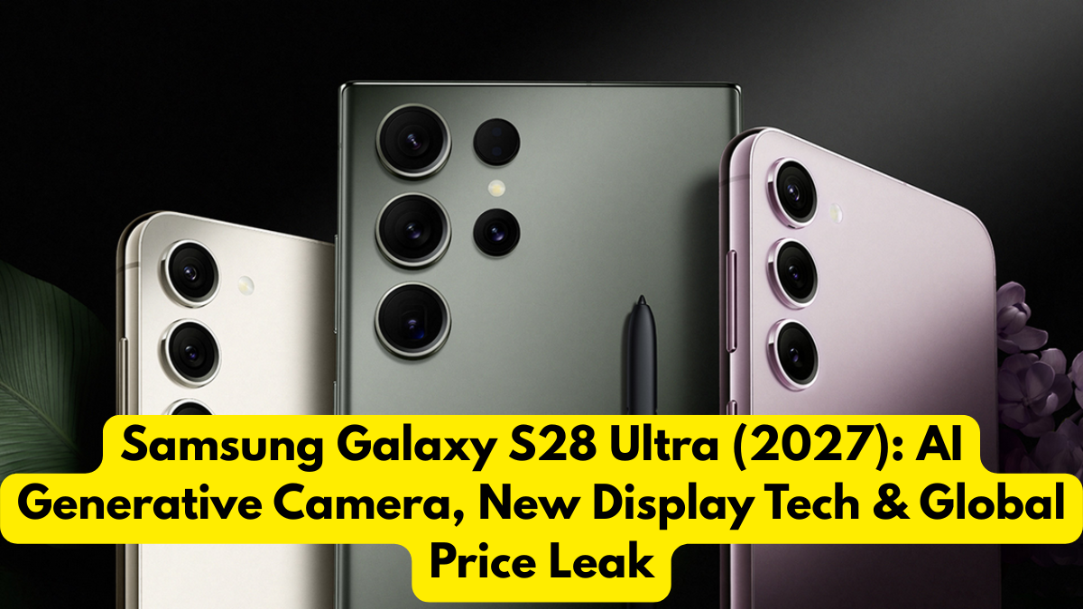 Samsung Galaxy S28 Ultra (2027): AI Generative Camera, New Display Tech & Global Price Leak
