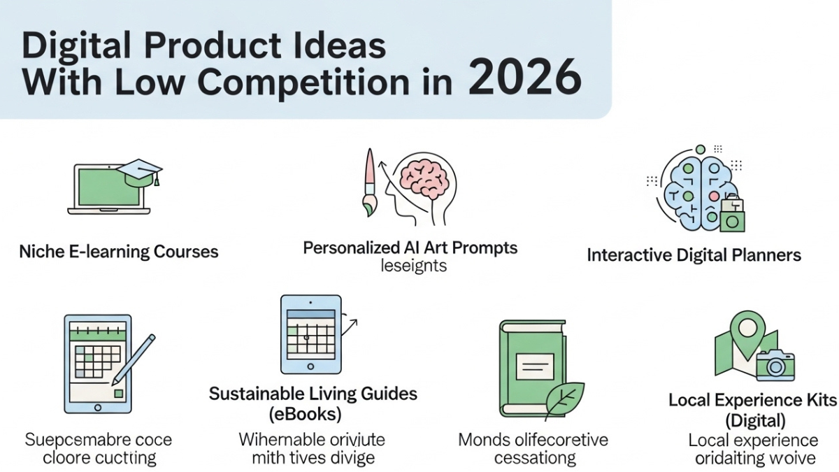 Digital Product Ideas With Low Competition in 2026